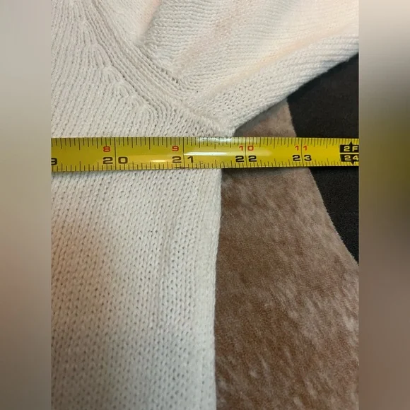 J. Crew Linen White Nautical Coastal Prep Nautical Martha’s Vineyard Sweater M - Picture 5 of 6